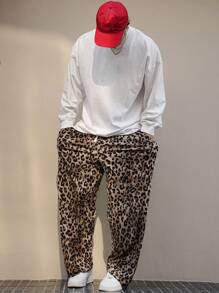 DAZY 豹纹多色时尚男士裤子，适合所有季节夏季和秋季 - 彩色 - 查看 4