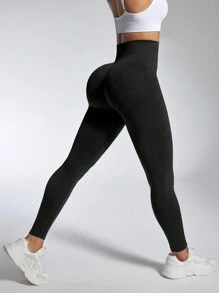 SHEIN Sports Simple Solid Color Sports Leggings, Fashion Casual Everyday Wear - Multicolor - View 8