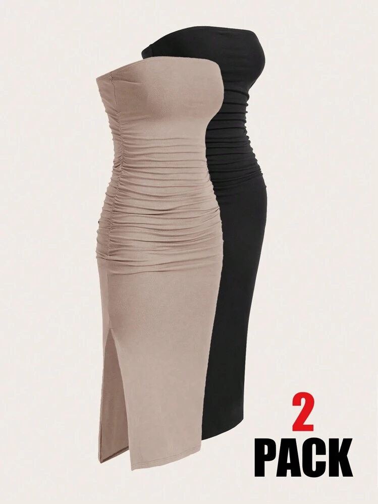 bodycon dress polyvore Lace-up Cutout Slinky Bodycon Dress In BLACK