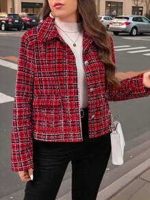 SHEIN Clasi Vêtement d'extérieur léger pour grande taille, mode minimaliste du quotidien