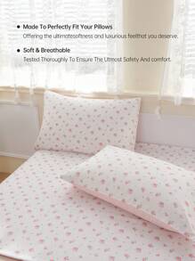 2/3pcs Vintage Style Pink Floral Print Duvet Cover , Soft Microfiber White Pink Floral Bedding Set Girls Flower Botanical Duvet Cover With 4 Ties And Button Closure Aesthetic Garden Floral Comforter Cover With 1/2 Pillowcases(No Comforter), ,Good Gifts For Lover(No Comforter) Fit For Twin Full Queen King All Size.For Home Bedding And School Bedding Dorm Essentials