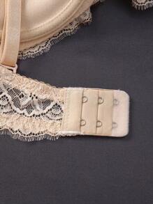 SHEIN 3pcs/Set Solid Color Romantic Lace Simple Comfortable&Support Daily Bra Set For Small Cup Size