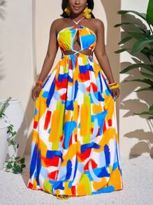 Slaydiva Đầm hở lưng hở lưng màu sắc gợi cảm cho kỳ nghỉ hè - Nhiều màu - Xem 7