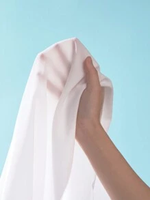 Manfinity Mode Camisa informal de manga larga de doble botonadura con bolsillo para hombre