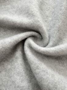 SHEIN EZwear Gray Mid-Length Hooded Coat With Thermal Lined For Women, Autumn/Winter - Grey - View 5