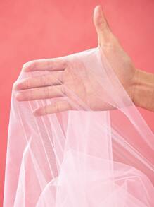 Empowered Elegance 设计师款白色透明网眼抹胸长裙，外出、节庆、演唱会服装、狂欢、婚礼、舞会礼服 - 白色 - 查看 8