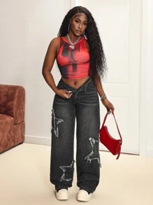 SHEIN Slayr Jeans rectos versátiles para mujer