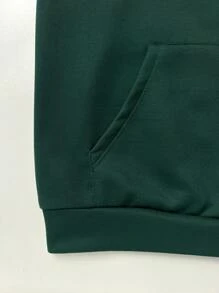 SHEIN Sudadera con capucha informal de ajuste holgado con estampado gráfico para niños preadolescentes