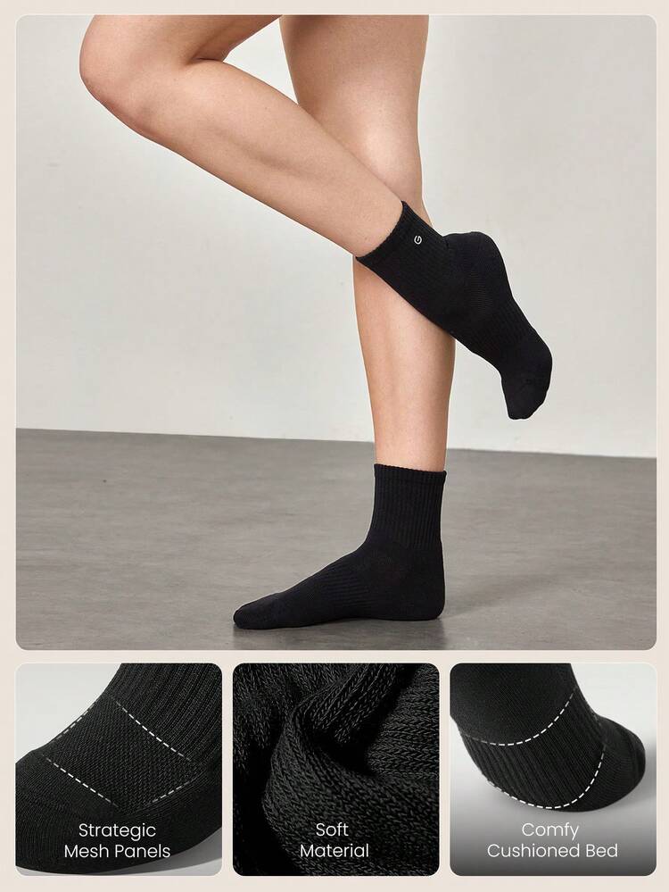 Calcetines negros cómodos y abrigados para mujer, para uso diario