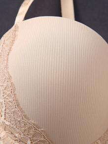 SHEIN 3pcs/Set Solid Color Romantic Lace Simple Comfortable&Support Daily Bra Set For Small Cup Size