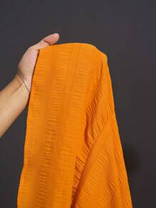 Slaydiva Plus Size Women Textured Flared Leg Jumpsuit For Vacation - Yellow - View 10