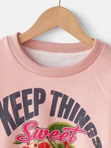 Tween Girl Solid Color Crew Neck Top And Pants 2Pcs Set, Casual And Fashionable For Daily Wear - Black and White - View 4