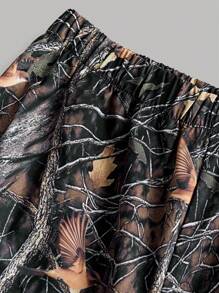 SHEIN 2pcs Tween Girls' Loose Fit Graphic Print Crew Neck T-Shirt And Pants Set