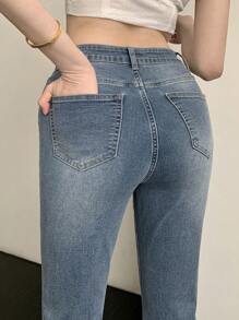 DAZY 复古西式女式喇叭牛仔裤