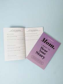 1 Stück Mutter, ich möchte deine Geschichte hören Notizbuch, kann ein Weihnachts-/Muttertagsgeschenk für Mütter sein, lila Notizbuch