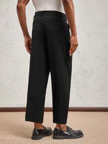 AKNOTIC Party Men's Loose Fit Metallic Snake Graphic Print Tapered Casual Trousers, Suitable For Daily Wear, Spring/Summer, Wedding, Vacation, Graduation Gift - Black - View 7