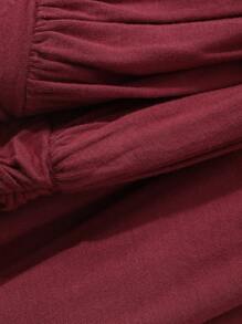 DAZY 优雅纯色V领褶皱无袖中长款鸡尾酒礼服，适合婚礼宾客，夏季优雅吊带长裙 - 紫色 - 查看 10