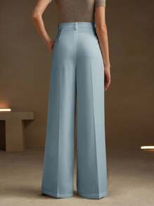 Anewsta 纯色优雅现代直筒西装裤，适合女士，适合度假、新年、春夏季和商务休闲装