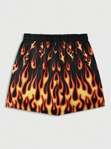 ROMWE MEN Street Life 2 件男士肖像印花短袖 T 恤和短裤套装，适合春夏季日常穿着