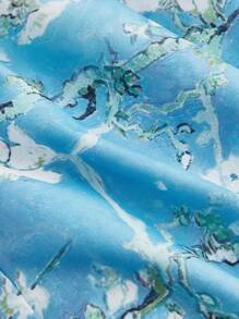 SHEIN MOD 法式复古浪漫杏花满天印花无袖连衣裙