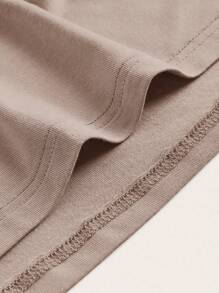 SHEIN EZwear 女士多色褶饰抹胸侧开衩下摆针织连衣裙