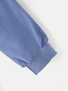 Pantalón de chándal casual con cordón y estampado de letras para adolescentes