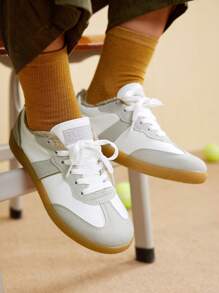 CUCCOO EASI Grey & White Women's Casual Flat Sports Sneakers Spring Shoes Tainers - Light Grey - View 1