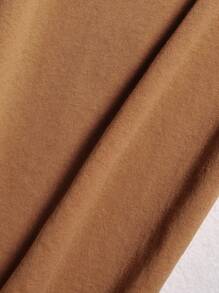 INAWLY Áo thun nữ Lá thư Loại bướm Giải trí - màu nâu - Xem 5