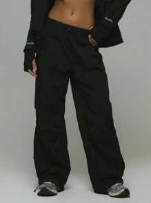 Musera Sport 低腰工装裤，适合板网球、网球、泡菜球等健身运动 - 黑色 - 查看 2