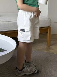 DAZY Quần Short Thời Trang Tối Giản Đơn Giản Hàng Ngày Cho Bé Trai - trắng - Xem 6