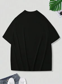 Manfinity LEGND Camiseta de manga corta casual de talla grande para hombre, simple y con estilo para el uso diario