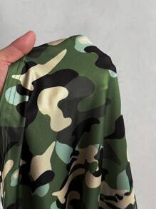 Slaydiva Casual U-Neck Camouflage Heart Q Printed Vest Camouflage Mini A-Line Skirt Women's Plus Two-Piece Set,Holiday Outfits