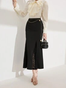 Modelyn 女士纯色简约时尚休闲日常半身裙