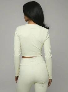 Musera Sport Long Sleeved Seam Detail Top, Padel, Tennis, Pickleball Gym Fitness