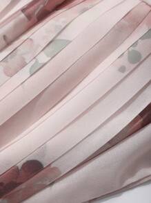 DAZY Women's Floral Print Pleated Midi Dress - Pink - View 8