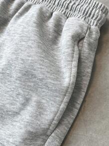 PAVTROS Men's Spider & Flame Print Drawstring Waist Loose Flared Sweatpants - Light Grey - View 3
