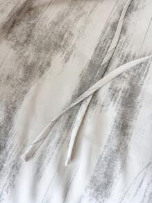 GlowEve Ink Painting Pattern Ice Silk Satin Wide Leg Loose Pants Fall Cloth For Women - Multicolor - View 4