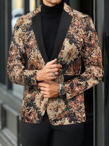 Manfinity AFTRDRK Men's Casual Blazer Jacket, Simple & Fashionable For Daily Wear - Multicolor - View 3