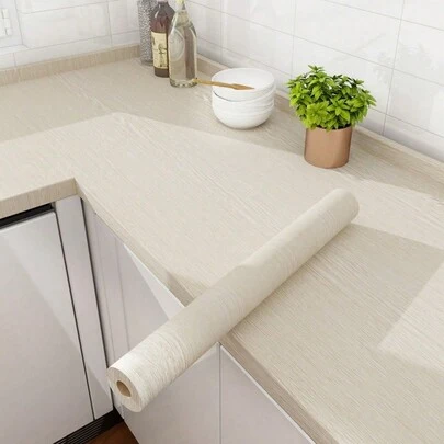1 cuộn miếng dán tường vân gỗ PVC chống thấm nước rộng 40cm có thể tháo rời dùng để tân trang bếp, tủ, tường, v.v.