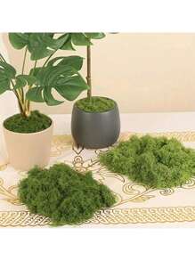 SHEIN 1 pièce 100g Mousse artificielle convenant à la décoration de la maison, aux arrangements de paysages miniatures, aux miniatures de pelouse, aux plantes en pot et à la décoration paysagère pour la Saint-Valentin, les mariages de la Saint-Valentin et les anniversaires