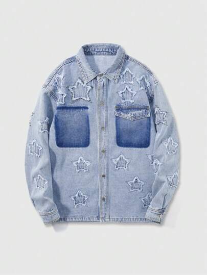 Street Life Veste en jean décontractée pour homme, minimaliste et , convenant pour un port quotidien