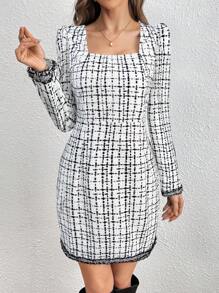 SHEIN Privé Vestido casual de punto para mujer, sencillo y para el uso diario