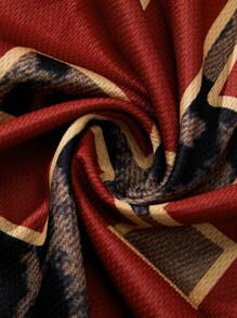 ROMWE MEN Prep 男士篮球休闲圆领上衣，篮球球衣款式，数码豹纹印花背心 - 彩色 - 查看 4