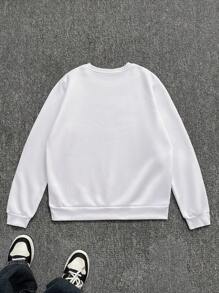 Manfinity Dauomo 泡泡糖肖像图案街头服饰圆领长袖男式运动衫