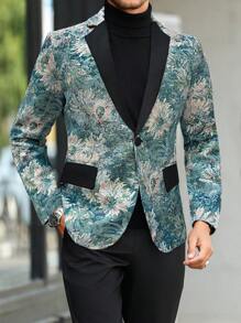 Manfinity Homme Men's Simple Casual Daily Wear Suit Jacket - Multicolor - View 3