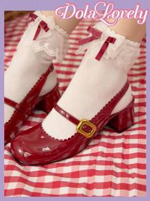 Dola Lovely Bowknot Mary Jane High Heel Shoes, Elegant Girly Design
