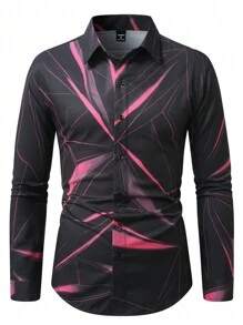 Manfinity LEGND Long Sleeve Casual Shirt, Minimalist Fashion For Everyday Wear