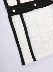 SHEIN LUNE 大码针织开衫，简约时尚休闲日常穿着 - 白色 - 查看 3