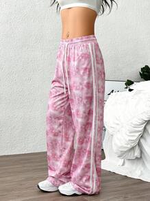 Easithlete 直腿侧条纹口袋运动裤，春夏季宽松休闲长裤