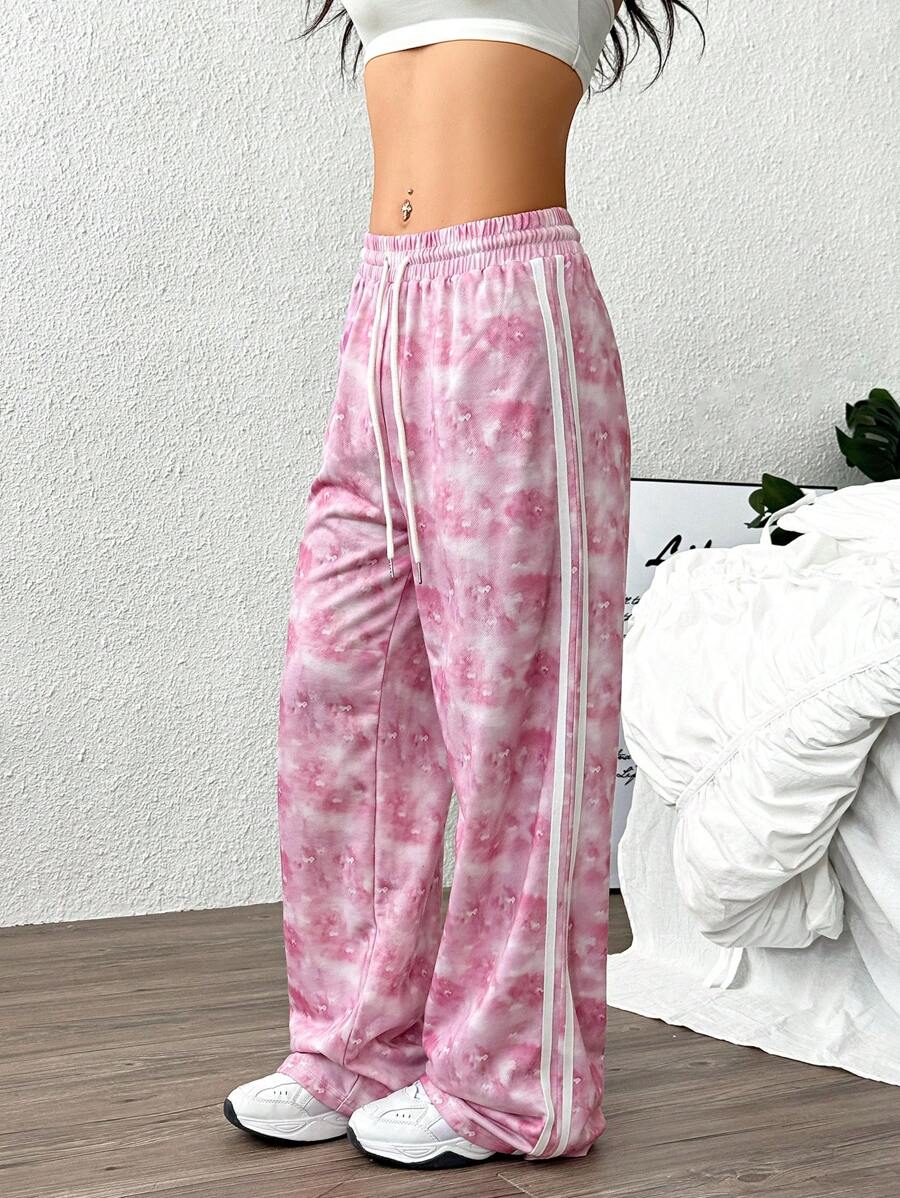 Easithlete 直腿侧条纹口袋运动裤，春夏季宽松休闲长裤